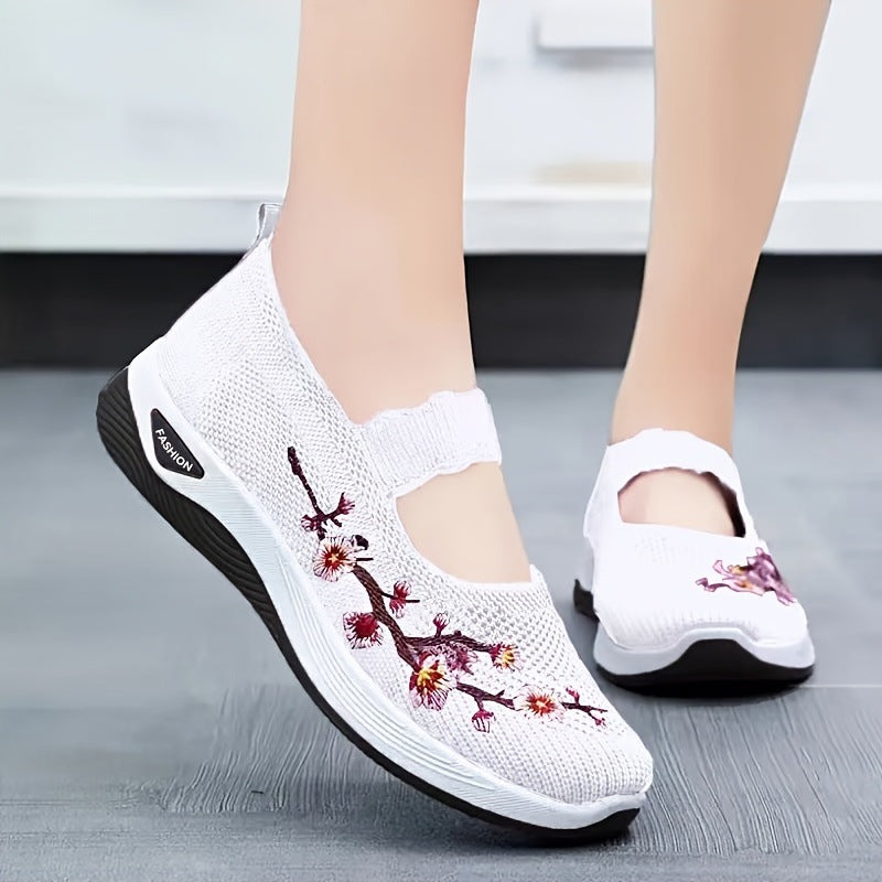 BEAUMONT NICE | BASKETS FLORALE EMBROIDÉES POUR FEMMES