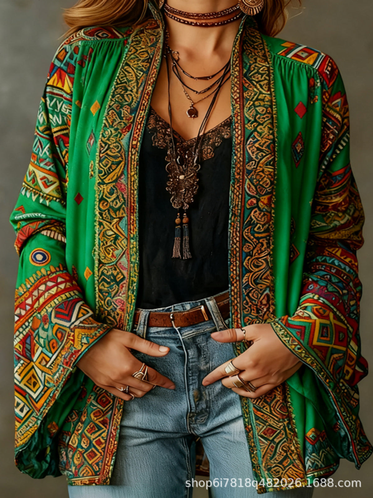 BEAUMONT NICE | VESTE BOHO EN VELOURS POUR FEMMES