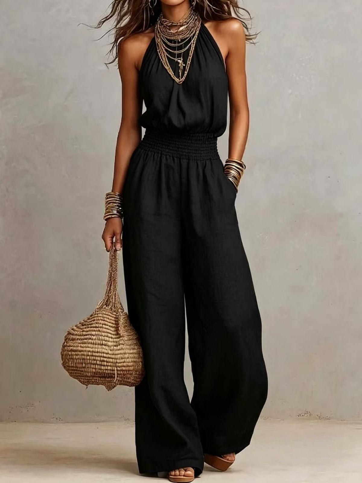 BEAUMONT NICE | CHIC SALOPETTE À JAMBES LARGES POUR FEMMES