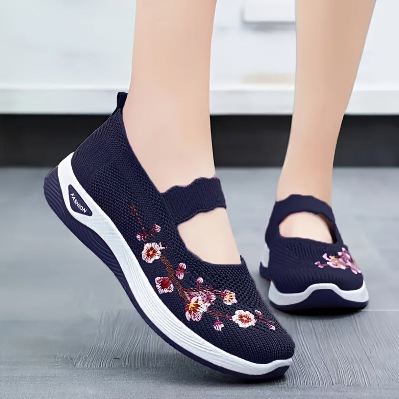 BEAUMONT NICE | BASKETS FLORALE EMBROIDÉES POUR FEMMES