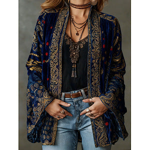 BEAUMONT NICE | VESTE BOHO EN VELOURS POUR FEMMES