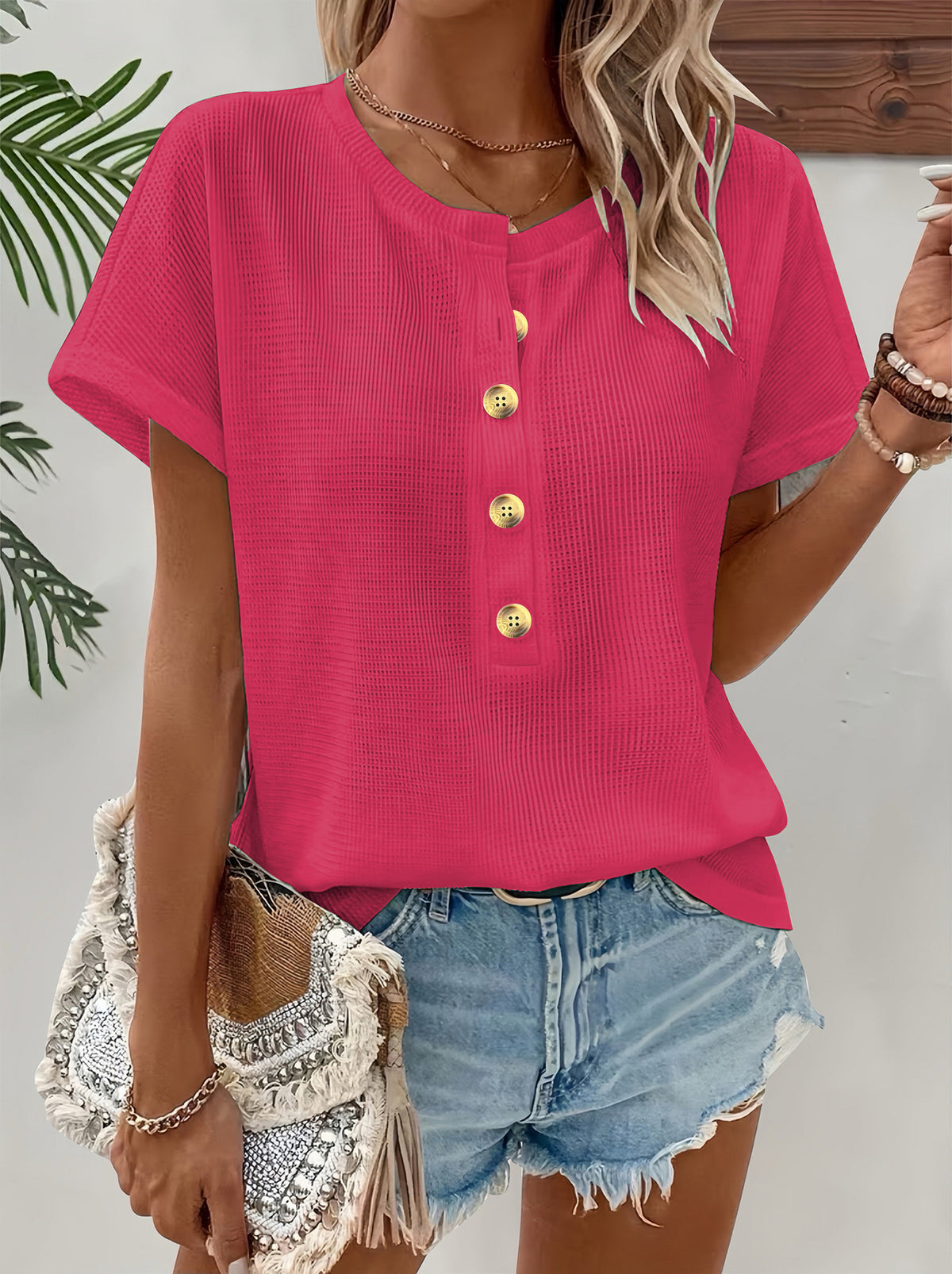 BEAUMONT NICE | T-SHIRT À COL V POUR FEMMES