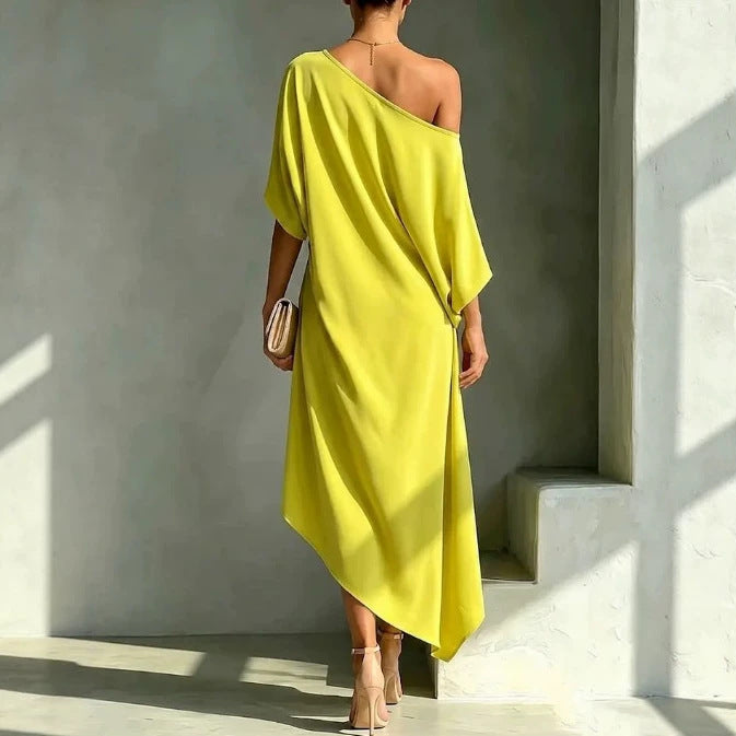 BEAUMONT NICE | ROBE DRAPÉE À UNE ÉPAULE POUR FEMMES