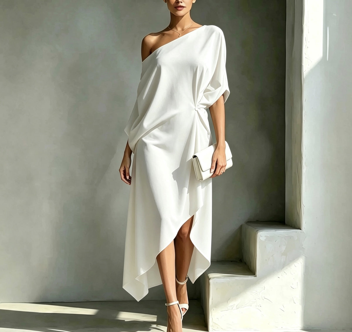 BEAUMONT NICE | ROBE CHIC ASYMÉTRIQUE POUR FEMMES