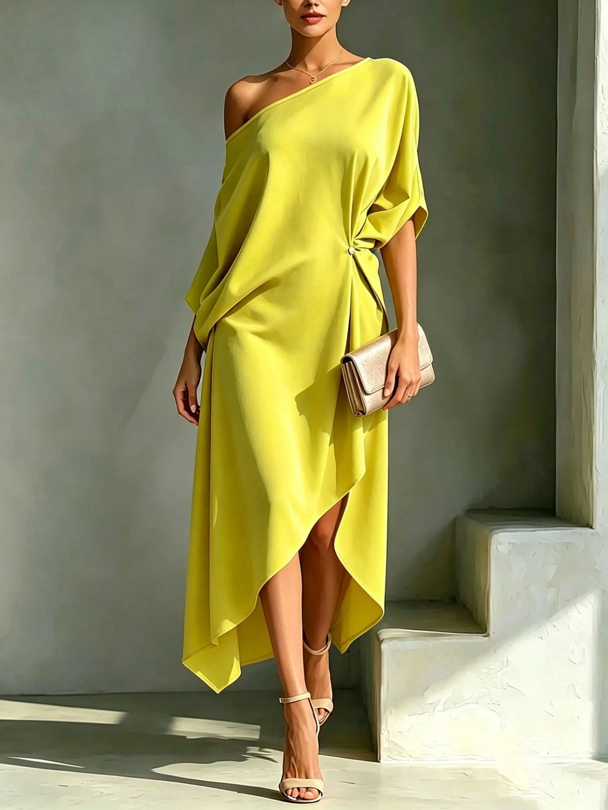 BEAUMONT NICE | ROBE CHIC ASYMÉTRIQUE POUR FEMMES