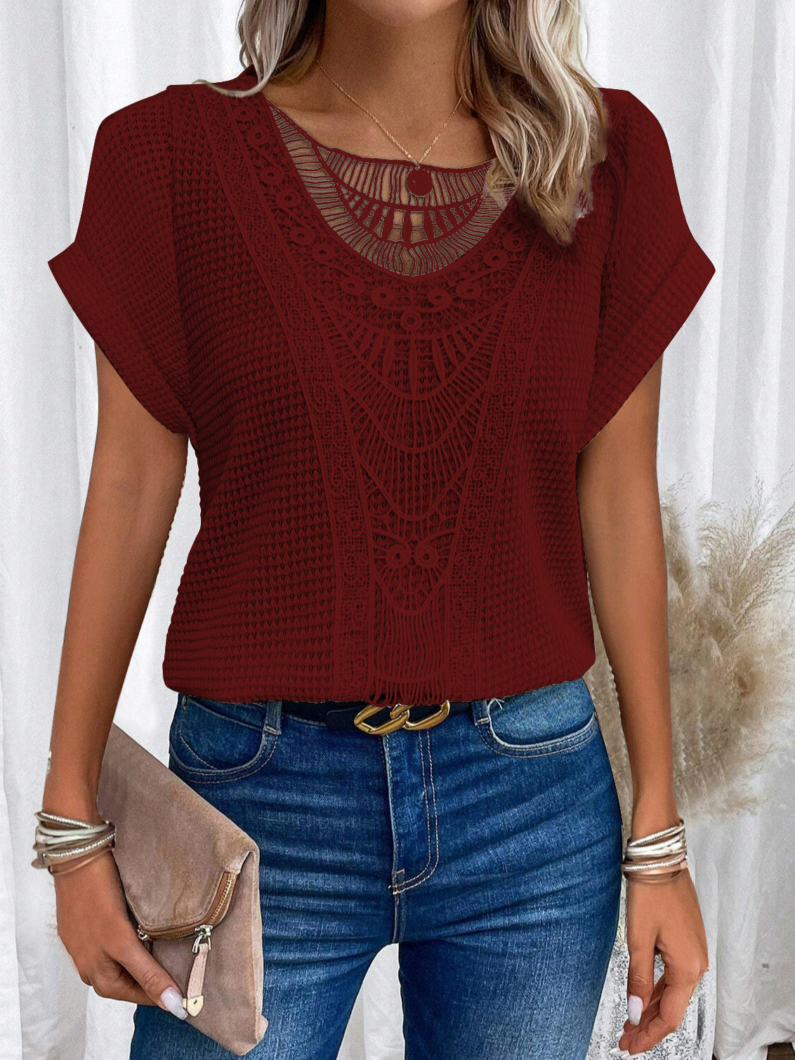 BEAUMONT NICE | T-SHIRT EN DENTELLE POUR FEMMES