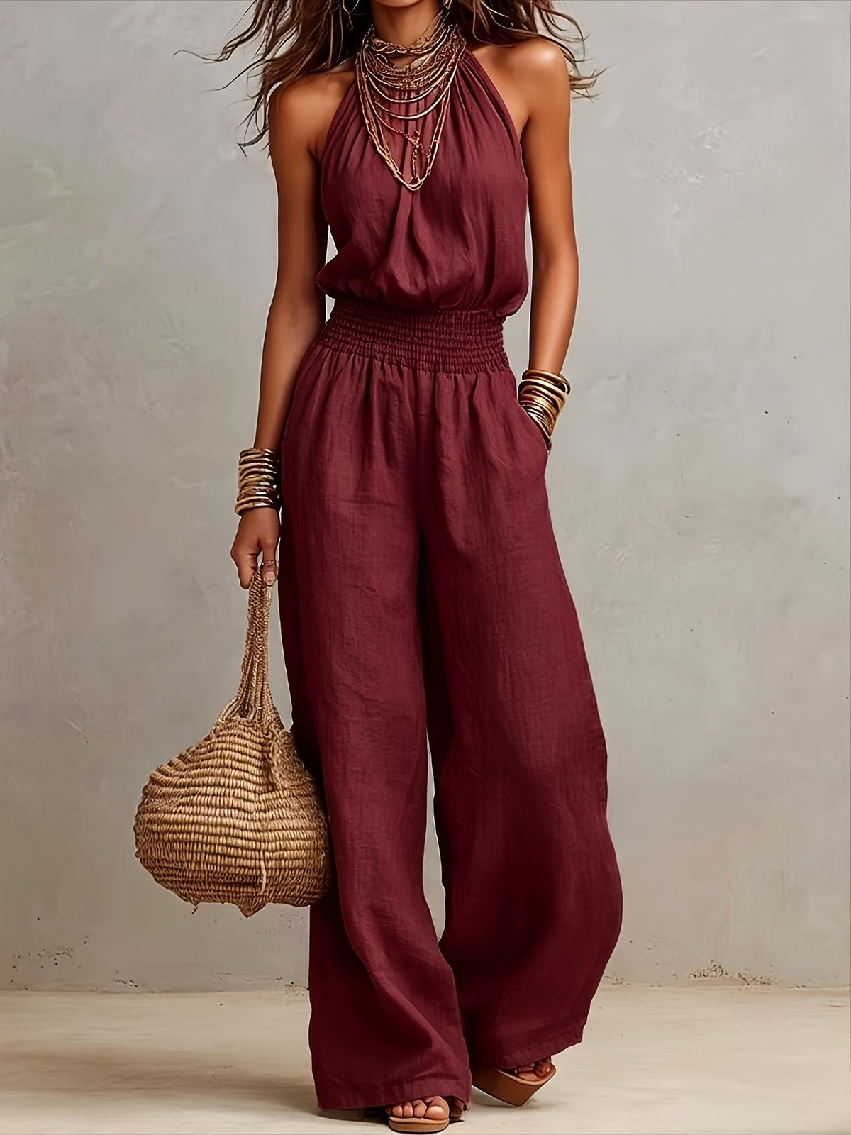 BEAUMONT NICE | CHIC SALOPETTE À JAMBES LARGES POUR FEMMES