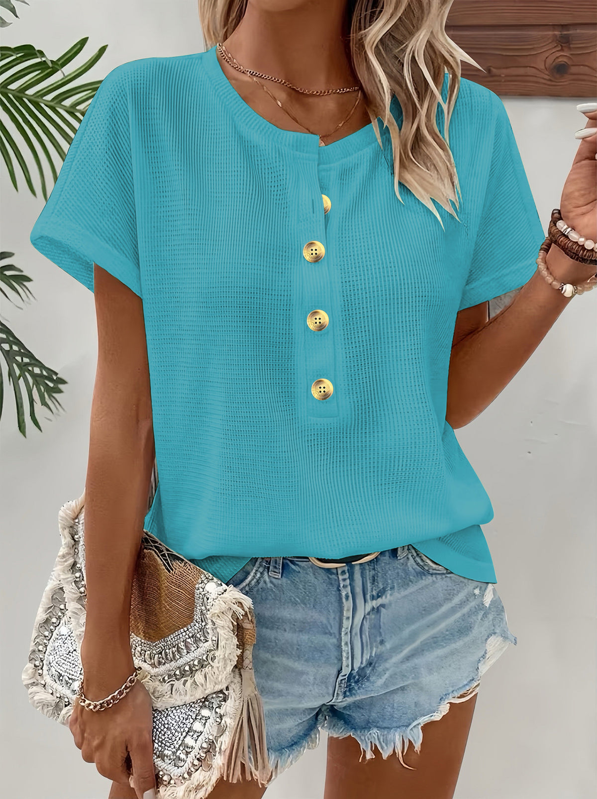 BEAUMONT NICE | T-SHIRT À COL V POUR FEMMES