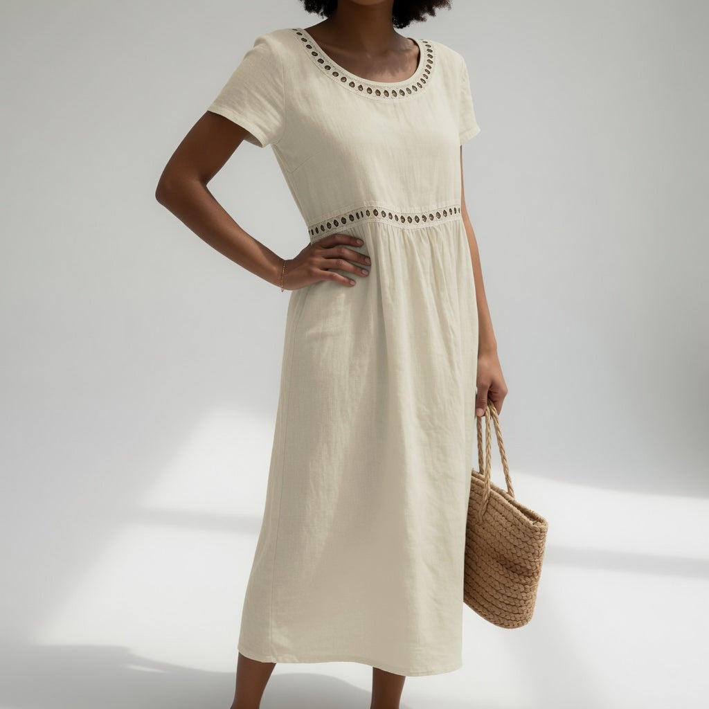 BEAUMONT NICE | ROBE EMPIRE BRODÉE POUR FEMMES