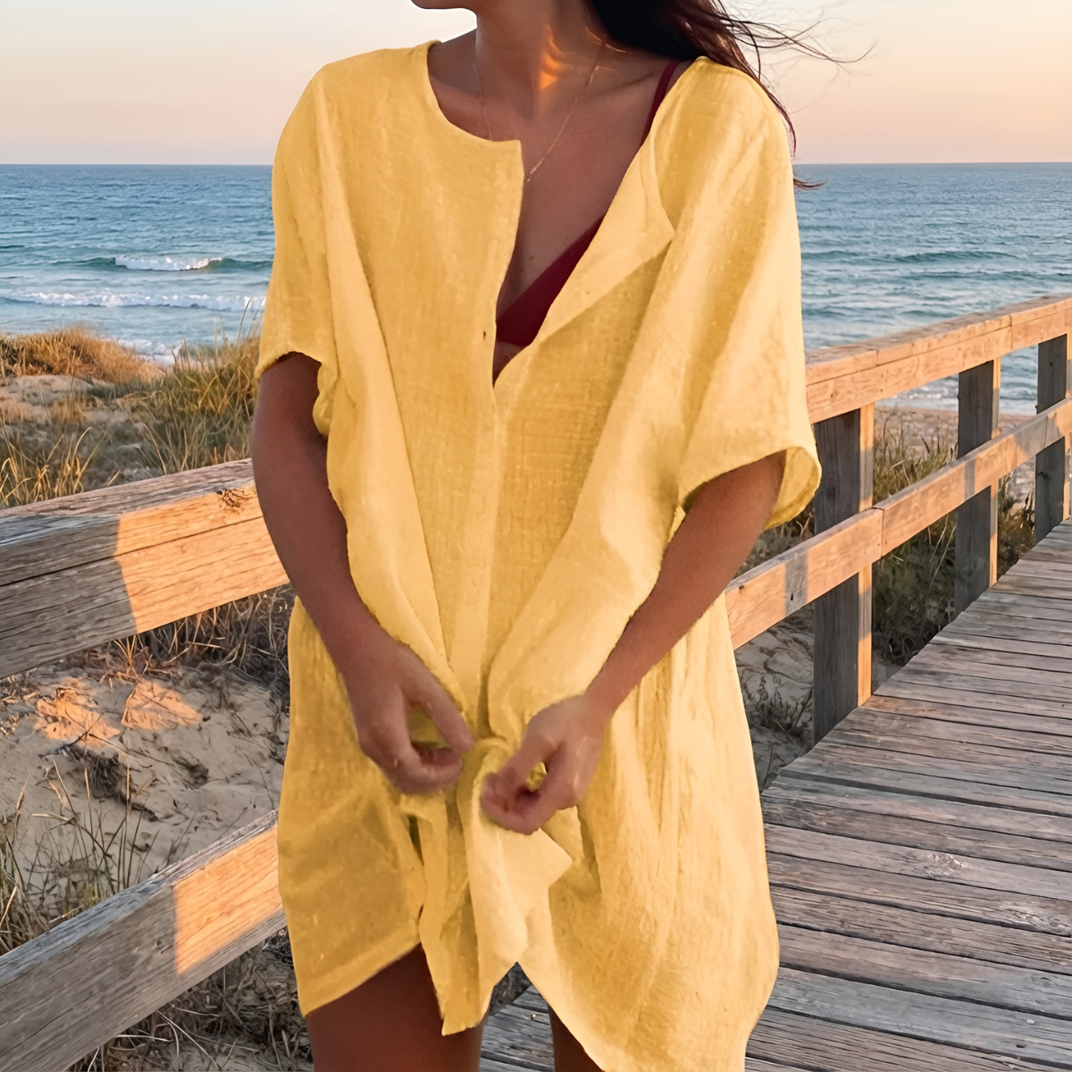 BEAUMONT NICE | BLOUSE ÉLÉGANTE COL EN V POUR FEMMES