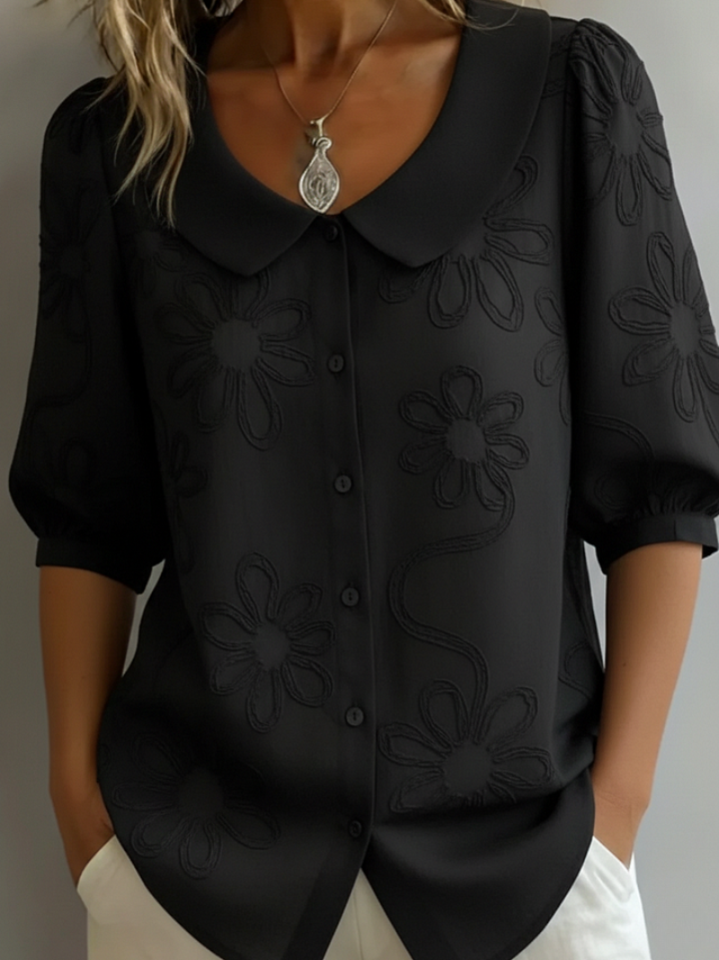 BEAUMONT NICE | BLOUSE FLORALE COL ROND POUR FEMMES