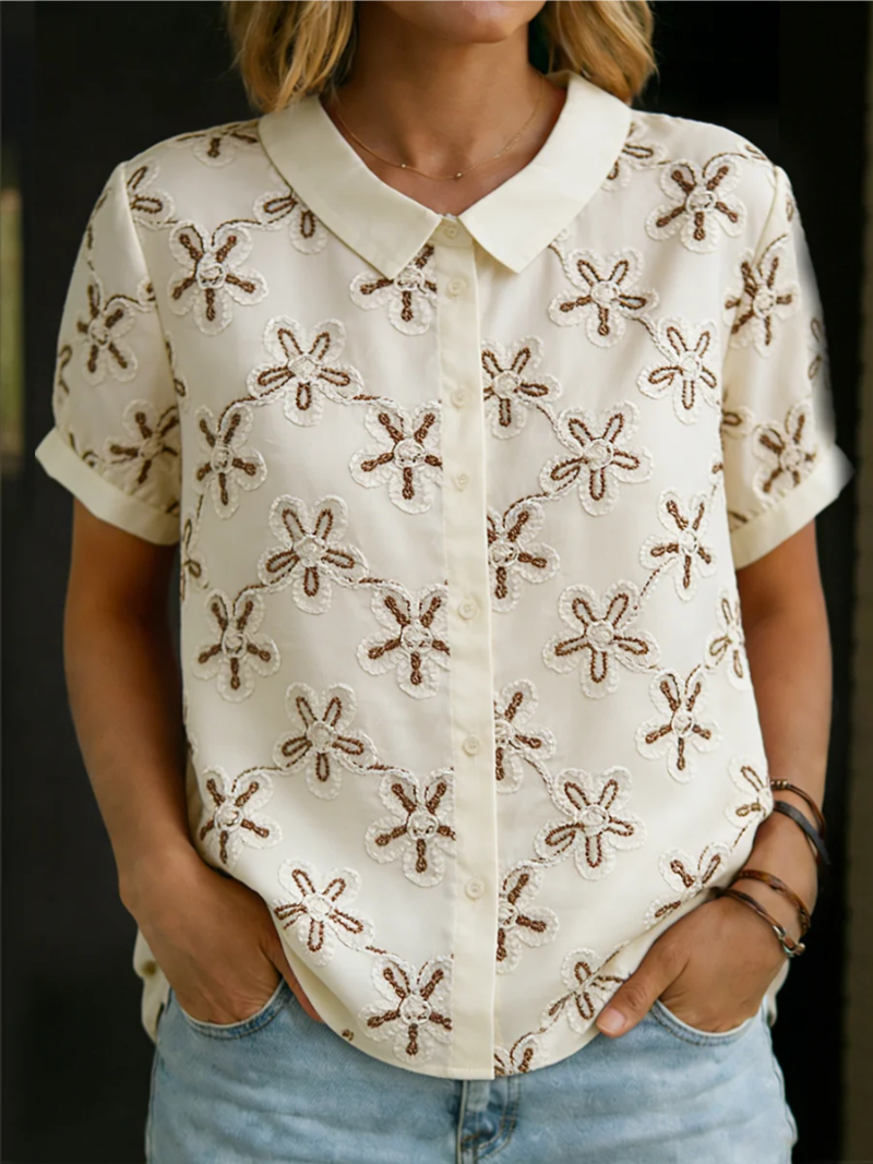 BEAUMONT NICE | BLOUSE COURTE BRODÉE POUR FEMMES