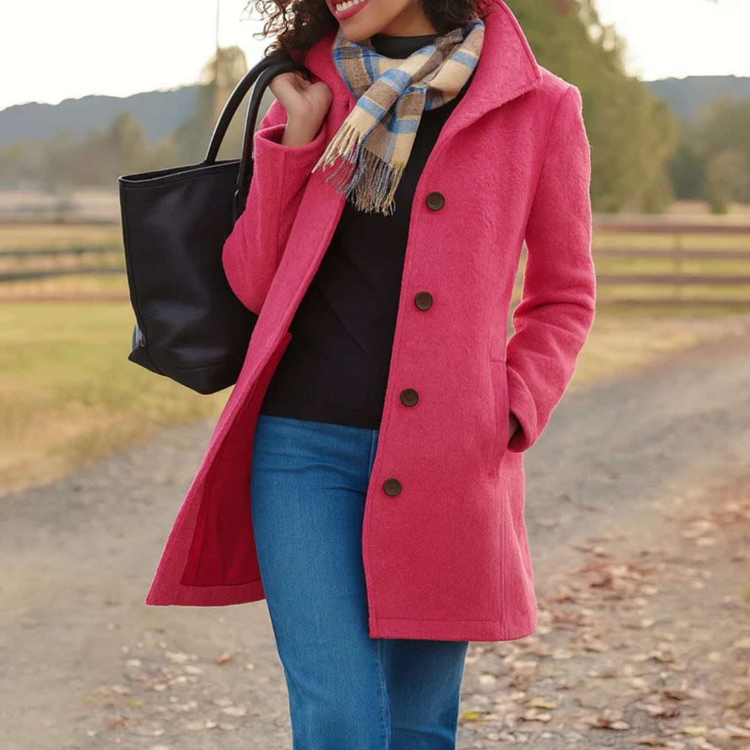 BEAUMONT NICE | MANTEAU EN LAINE À COUPE DROITE POUR FEMMES