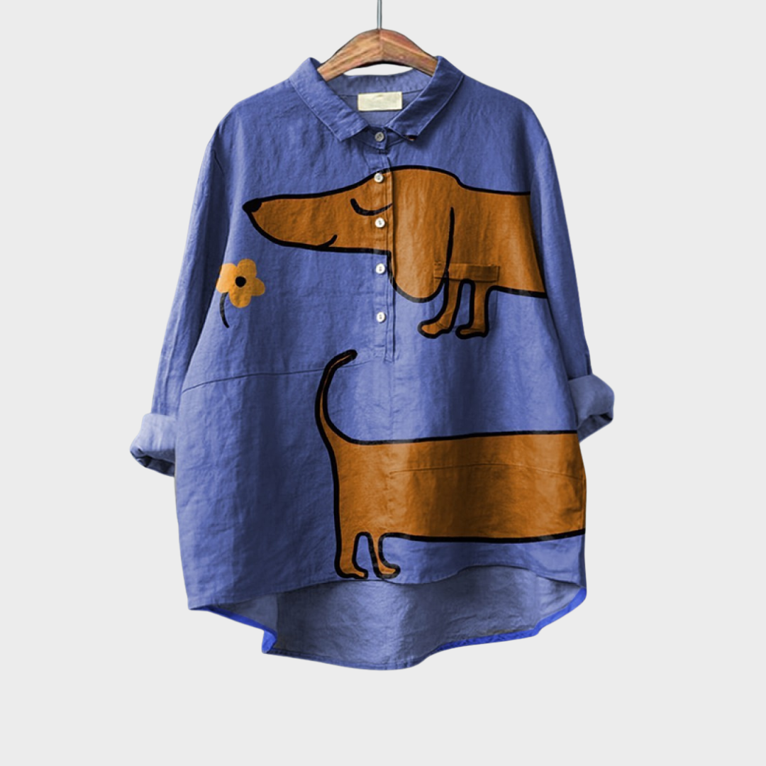 BEAUMONT NICE | BLOUSE CHIEN ARTISTIQUE POUR FEMMES