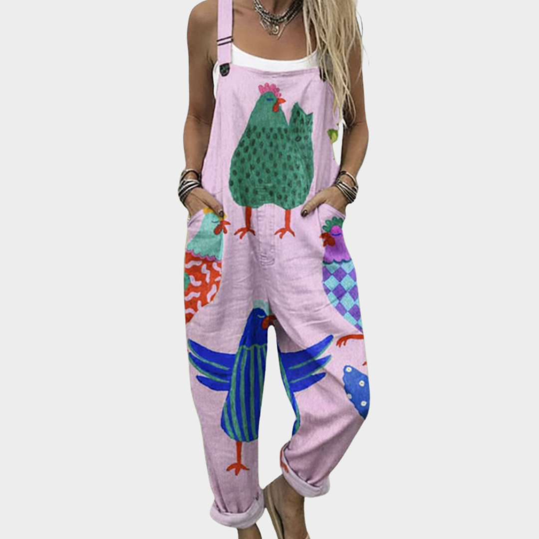 BEAUMONT NICE | SALOPETTE MOTIFS OISEAUX POUR FEMMES