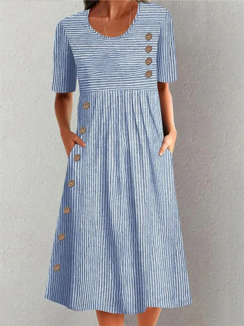 BEAUMONT NICE | ROBE RAYÉE CLASSIQUE POUR FEMMES