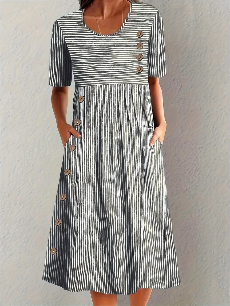 BEAUMONT NICE | ROBE RAYÉE CLASSIQUE POUR FEMMES