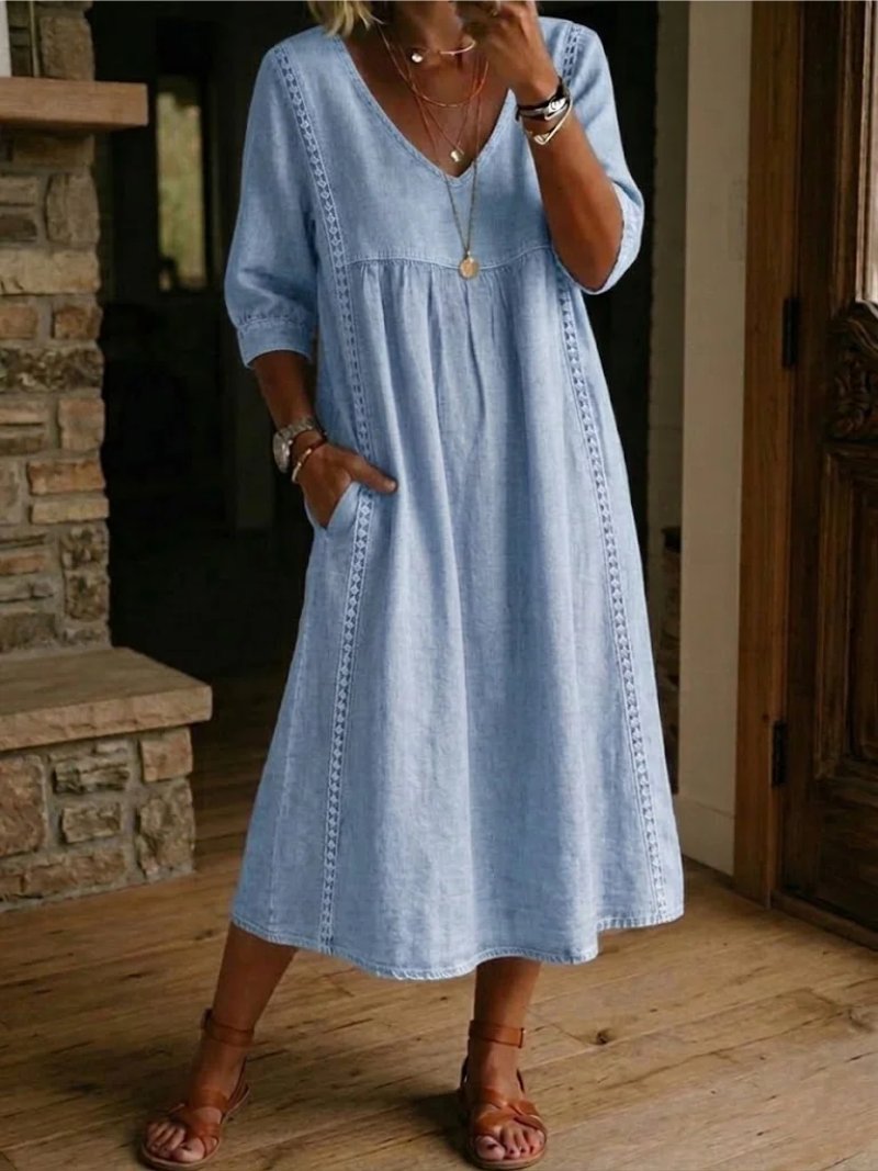 BEAUMONT NICE | ROBE À COL EN V POUR FEMMES