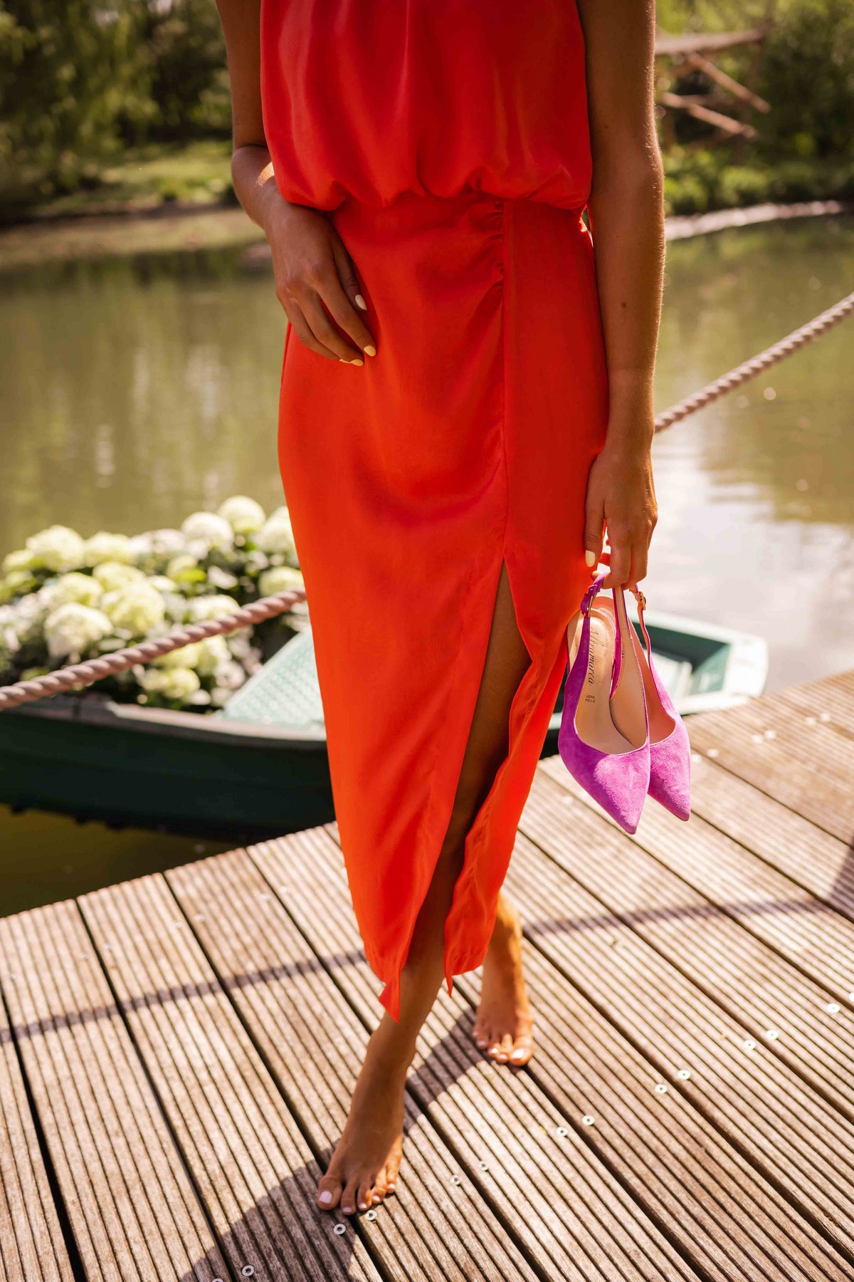 BEAUMONT NICE | ROBE MIDI SANS MANCHES POUR FEMMES