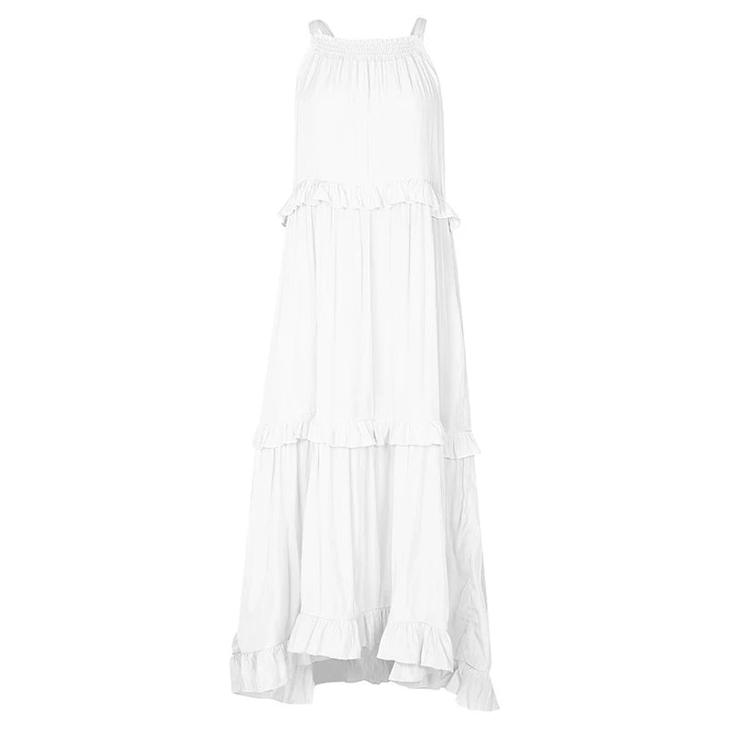 BEAUMONT NICE | ROBE MAXI À VOLANTS POUR FEMMES
