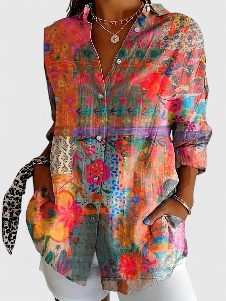 BEAUMONT NICE | BLOUSE IMPRIMÉE CLASSIQUE POUR FEMME