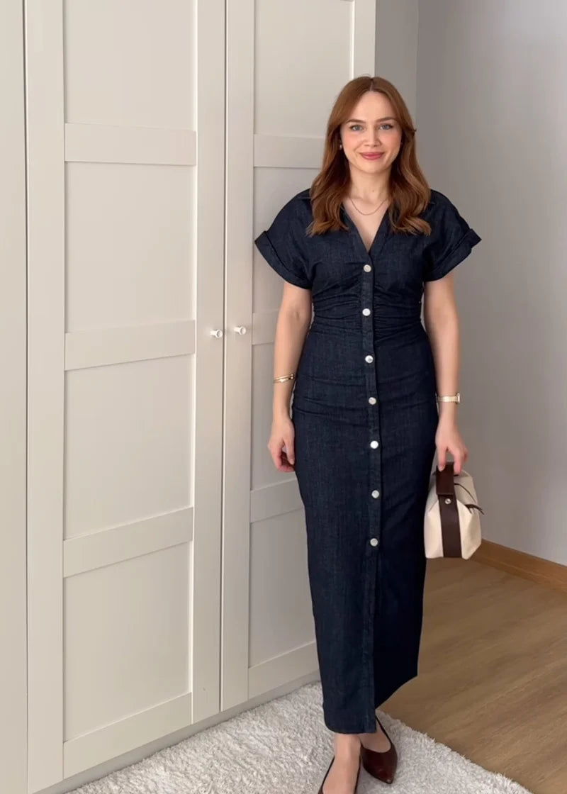 BEAUMONT NICE | ROBE MIDI EN DENIM POUR FEMMES