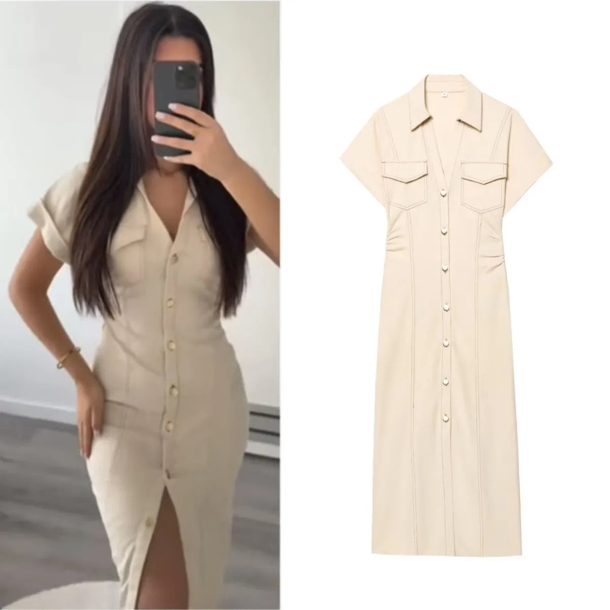 BEAUMONT NICE | ROBE MIDI EN DENIM POUR FEMMES