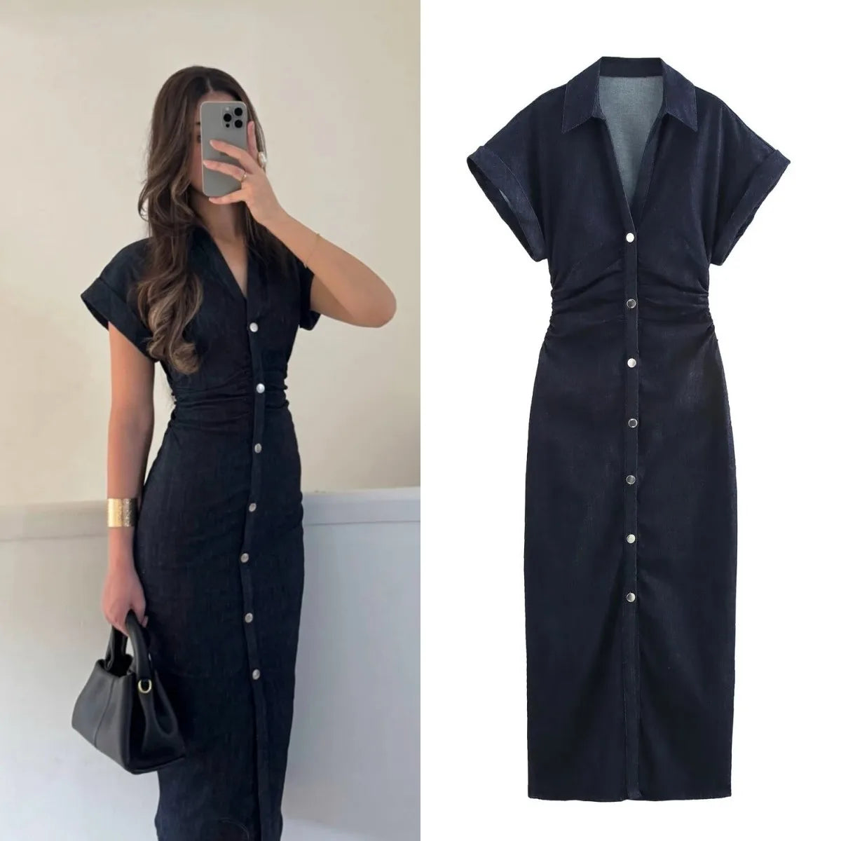 BEAUMONT NICE | ROBE MIDI EN DENIM POUR FEMMES