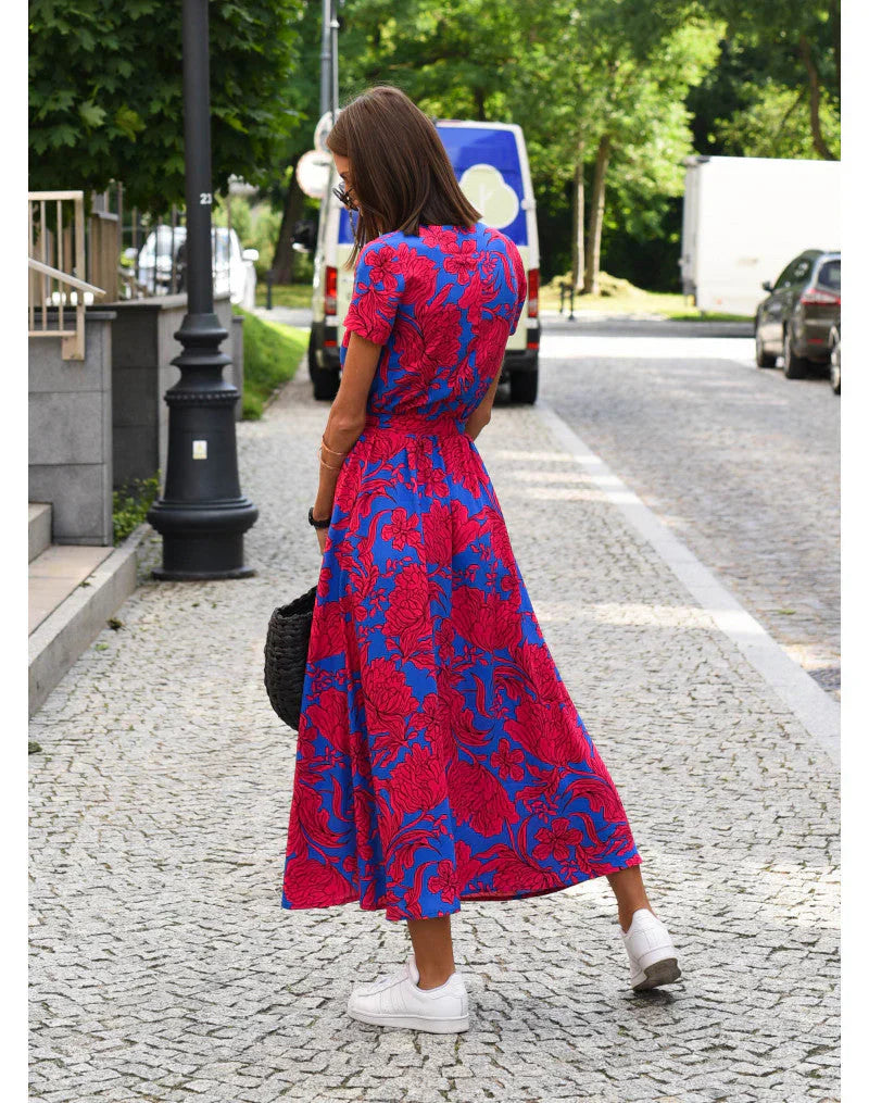 BEAUMONT NICE | ROBE ÉLÉGANTE À COL EN V POUR FEMME