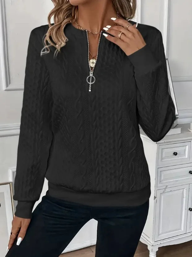 BEAUMONT NICE | SWEAT ZIPPÉ TEXTURÉ POUR FEMMES