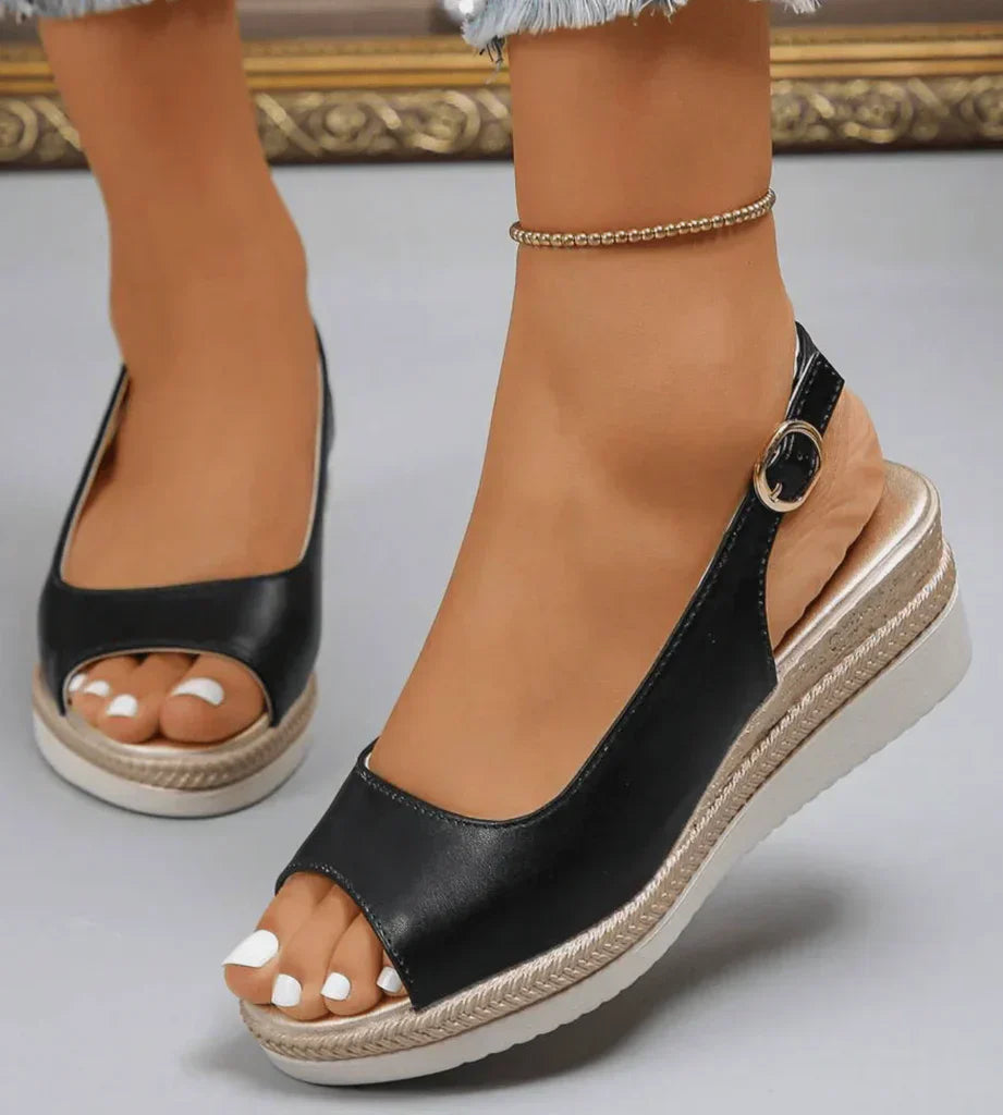 BEAUMONT NICE | SANDALES À TALONS WEDGE CHIC POUR FEMMES