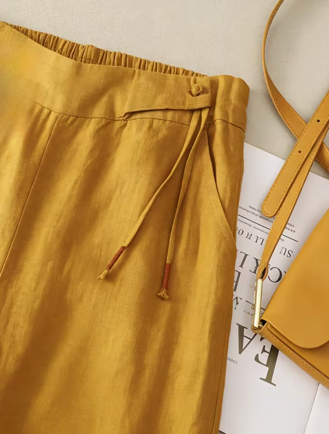 BEAUMONT NICE | PANTALONS EN LIN À JAMBES LARGES POUR FEMMES