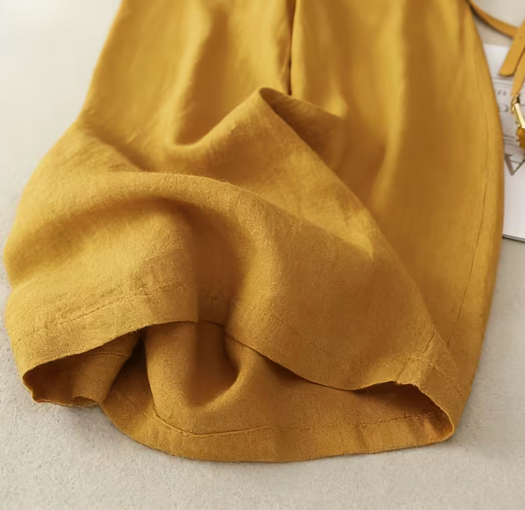BEAUMONT NICE | PANTALONS EN LIN À JAMBES LARGES POUR FEMMES