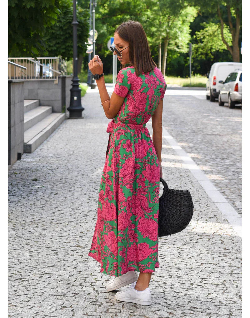 BEAUMONT NICE | ROBE ÉLÉGANTE À COL EN V POUR FEMME