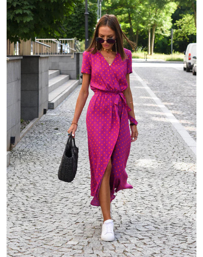 BEAUMONT NICE | ROBE ÉLÉGANTE À COL EN V POUR FEMME