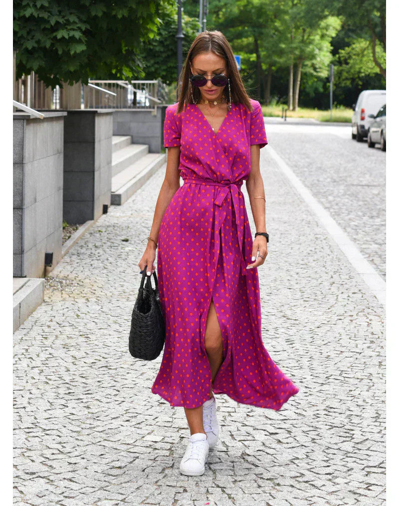 BEAUMONT NICE | ROBE ÉLÉGANTE À COL EN V POUR FEMME