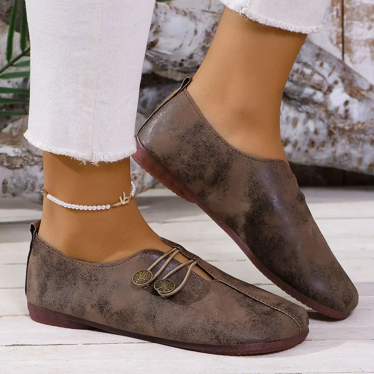 BEAUMONT NICE | CHAUSSURES MOCASSINS BOUTON POUR FEMMES