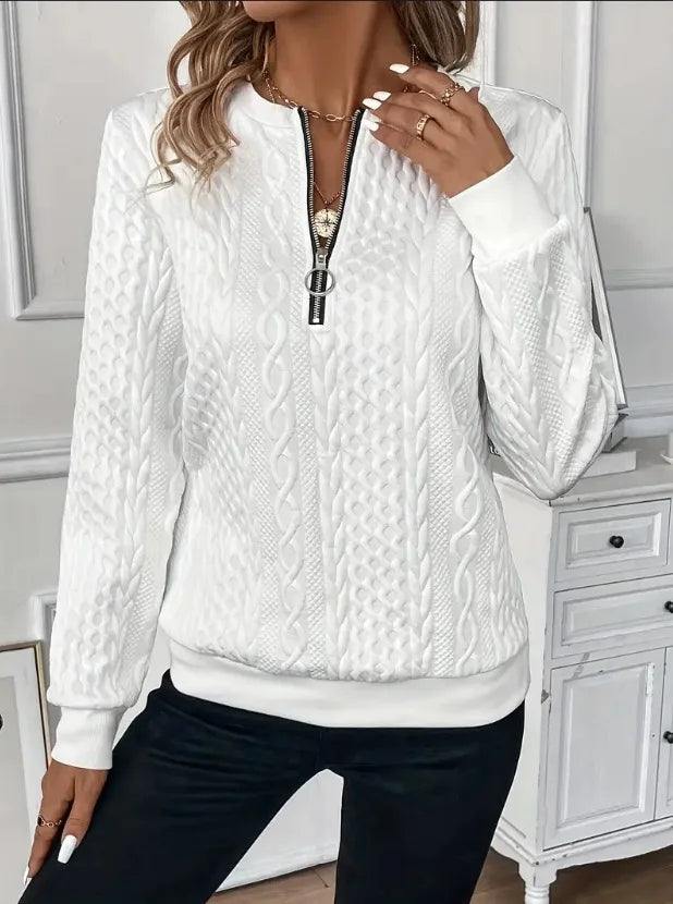BEAUMONT NICE | SWEAT ZIPPÉ TEXTURÉ POUR FEMMES