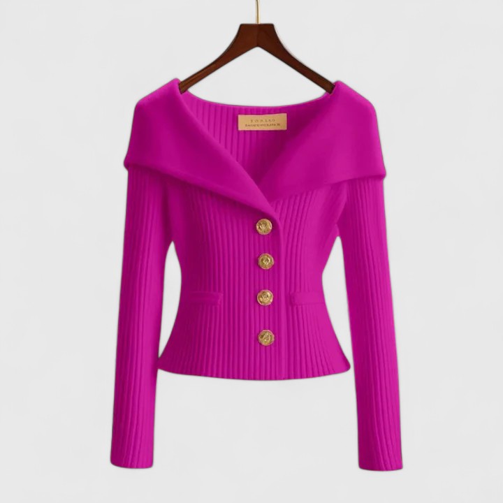 BEAUMONT NICE | GILET AJUSTÉ À COL LARGE POUR FEMMES
