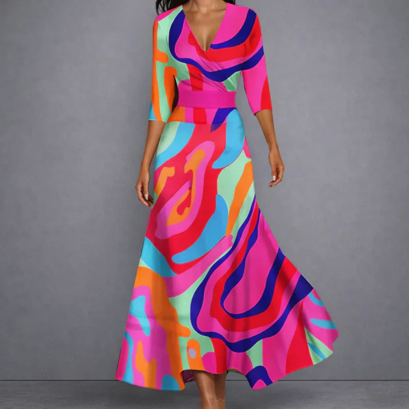 BEAUMONT NICE | ROBE MAXI COLORÉE POUR FEMMES