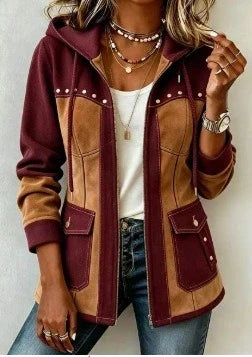 BEAUMONT NICE | VESTE À CAPUCHE CONTRASTÉE POUR FEMMES