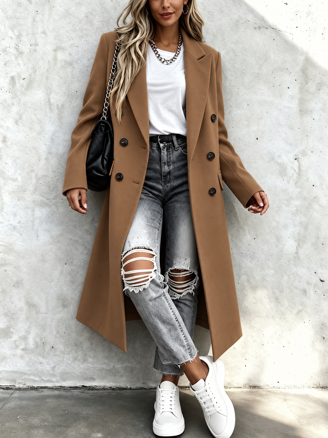 BEAUMONT NICE | TRENCH MANTEAU SOUS LE GENOU POUR FEMMES