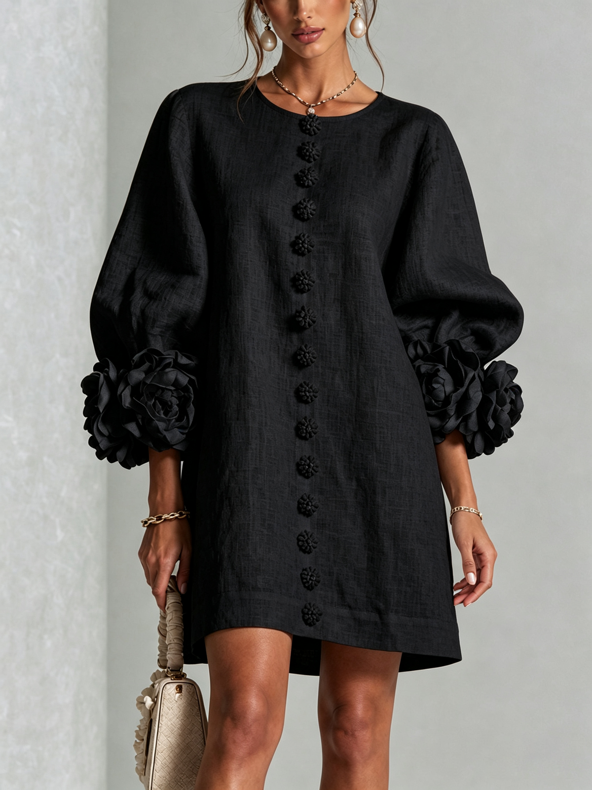 BEAUMONT NICE | ROBE ÉLÉGANTE À MANCHES POUR FEMMES
