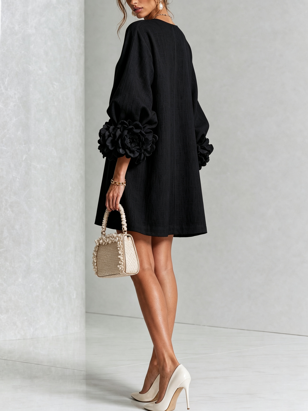 BEAUMONT NICE | ROBE ÉLÉGANTE À MANCHES POUR FEMMES