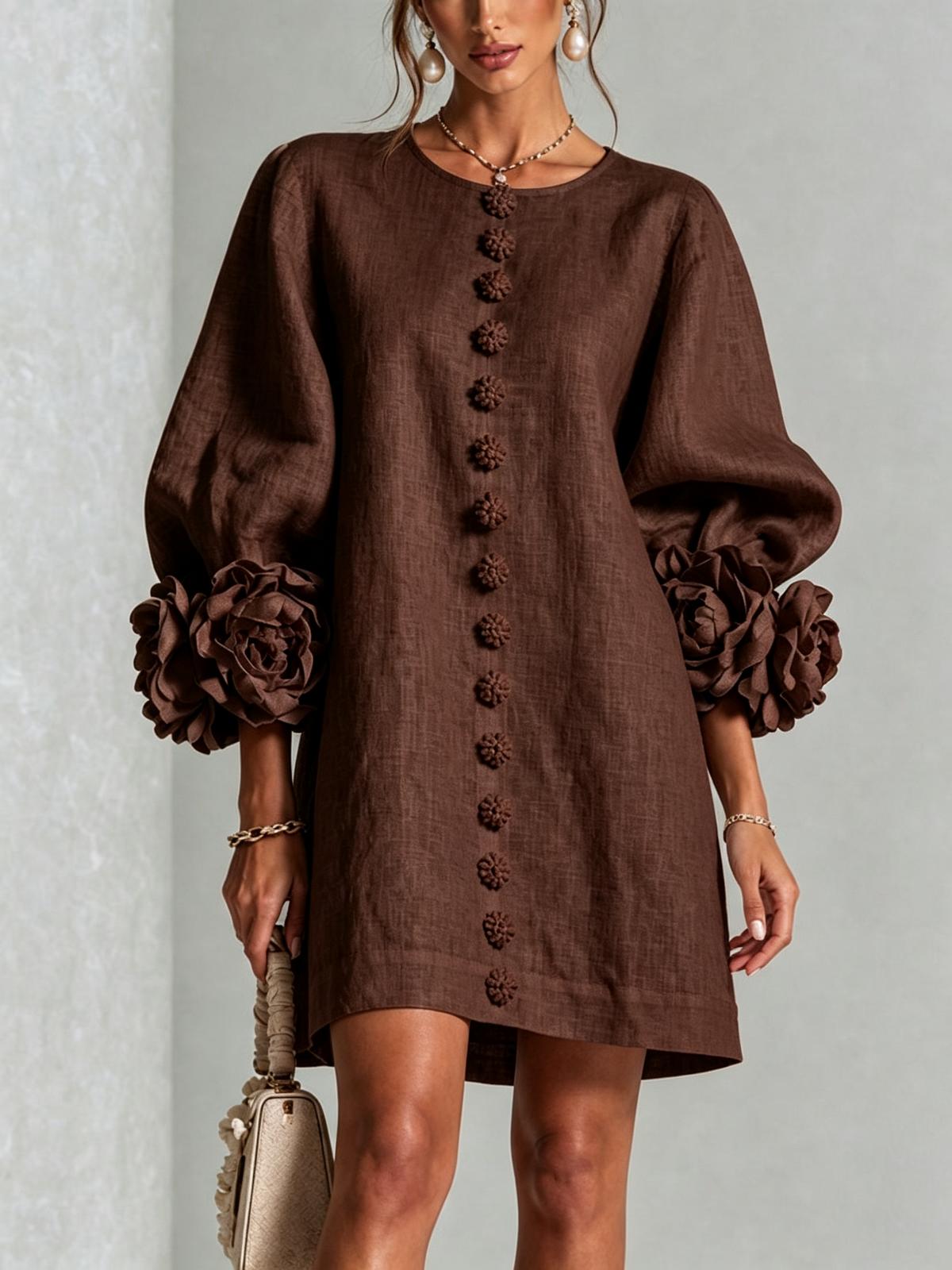 BEAUMONT NICE | ROBE ÉLÉGANTE À MANCHES POUR FEMMES
