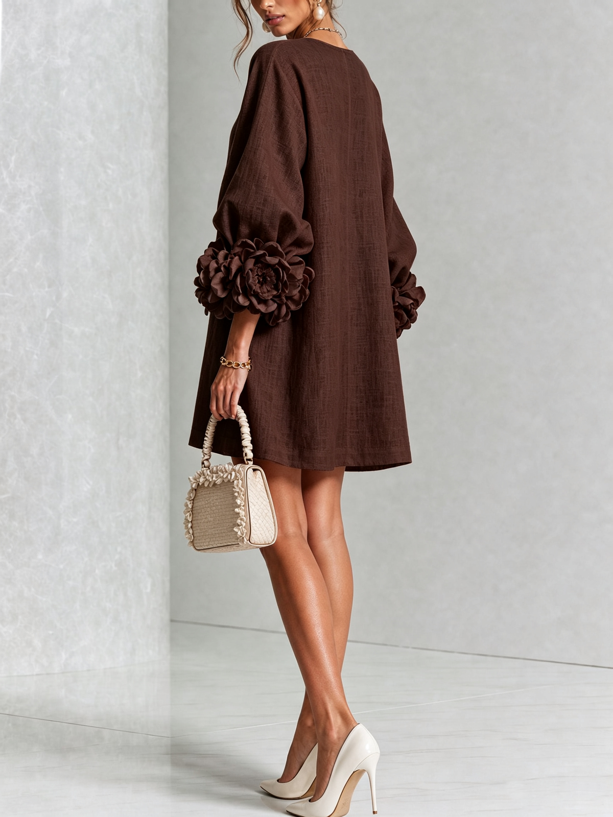 BEAUMONT NICE | ROBE ÉLÉGANTE À MANCHES POUR FEMMES