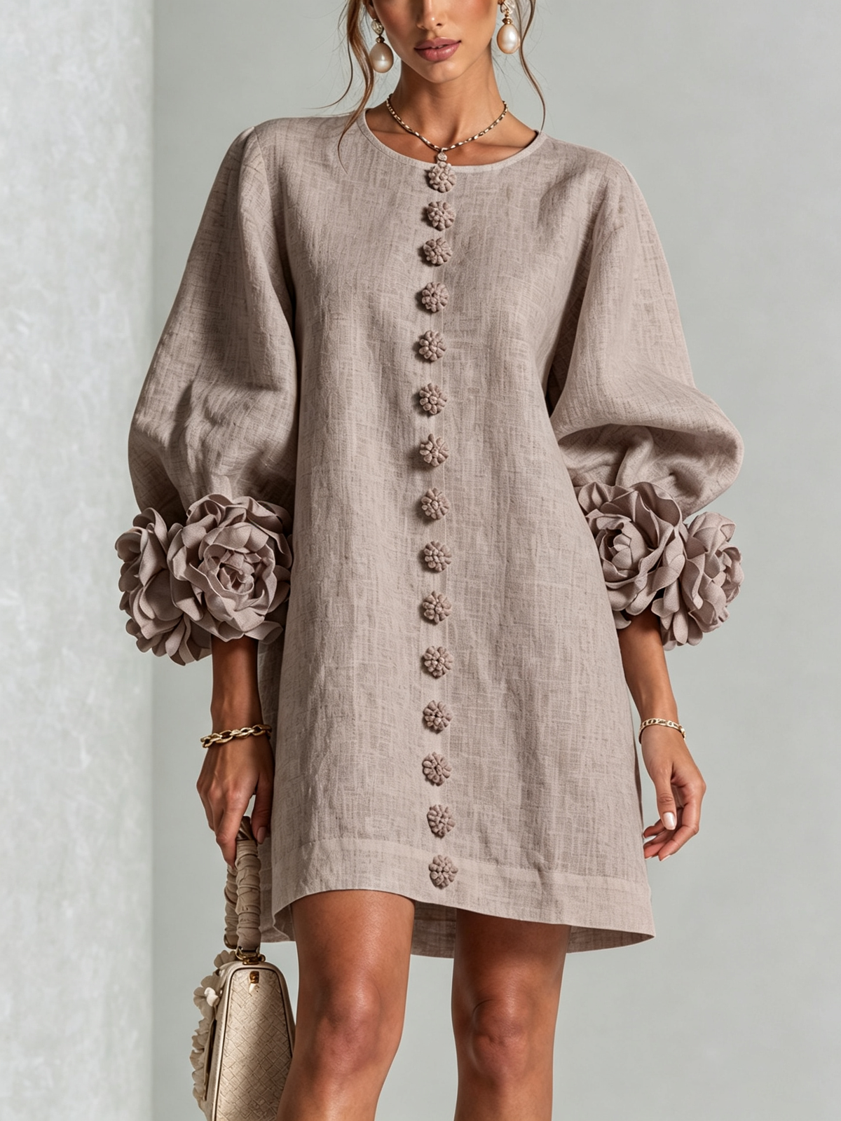 BEAUMONT NICE | ROBE ÉLÉGANTE À MANCHES POUR FEMMES