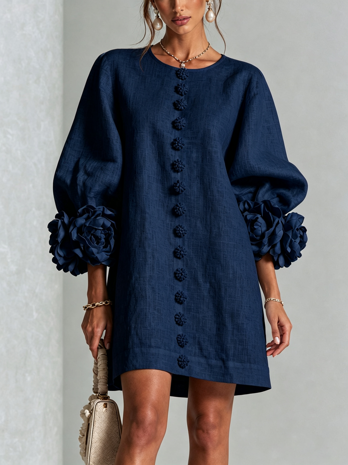 BEAUMONT NICE | ROBE ÉLÉGANTE À MANCHES POUR FEMMES