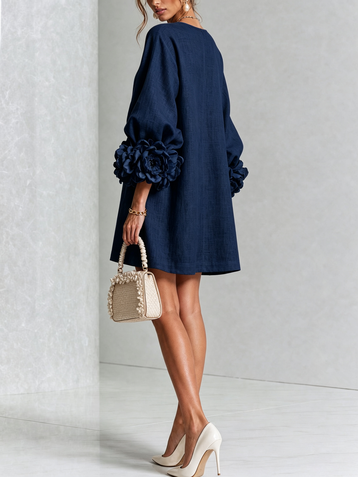 BEAUMONT NICE | ROBE ÉLÉGANTE À MANCHES POUR FEMMES