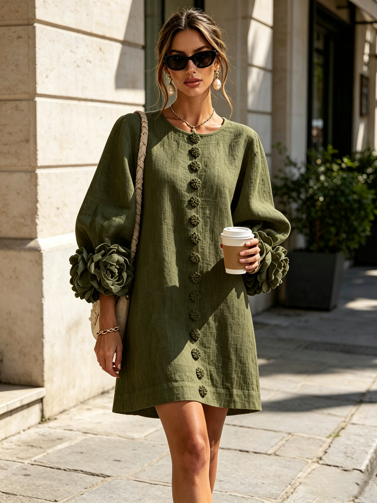 BEAUMONT NICE | ROBE ÉLÉGANTE À MANCHES POUR FEMMES